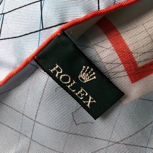 Rolex large silk scarf France aviation compass